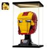 Instnovny Acrylic Display Case for Collectibles Clear Acrylic Boxes for Display Figures Memoribilia Lighted Building Helmet Model 76165 Display Case Storage Box(Black-Solid Yellow; 5.9*5.9*9.8 inch) view 1