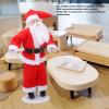 FOSA 1:12 Dollhouse Santa Claus, Rotatable Santa Claus with Stand Base, Mini Ceramic Xmas Father for Christmas Miniature Ornaments Gifts view 2