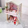 FOSA 1:12 Dollhouse Santa Claus, Rotatable Santa Claus with Stand Base, Mini Ceramic Xmas Father for Christmas Miniature Ornaments Gifts view 4