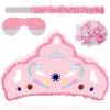 Lewtemi Piata Party Decorations with Stick Blindfold and Confetti for Party Decorations Centerpiece, Photo Prop, Birthday, Funny Anniversary(Pink Crown) view 1