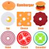 Wooden Burger Sandwich Stacking Toys for Kids, Montessori Toys for Toddlers & Preschoolers, Develops Fine Motor Skills view 2