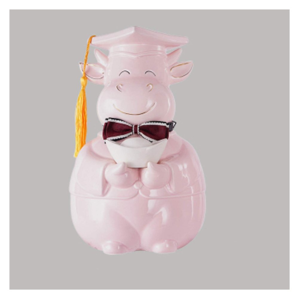 HYMCX Money Box for Cash Gift Ceramic Piggy Bank Large Capacity Storage Tank Children Adult Creative Fashion Cute Calf Shape Money Jar Birthday Gift Money Saving Box Jar