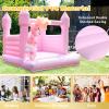 Pink Bounce House Castle with Blower |All PVC| 13.5x11.5 FT Large Bouncy Castle Inflatable Jumper for Kids Age 5-12, Suitable for Birthday Gift, Party Atmosphere, Wedding Decorations view 4
