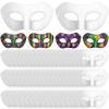 Leyndo 100 Pcs Paper Mache Masks Paper Mask for Craft White Mask Masquerade Blank DIY Halloween Mask Half Face Paintable Mardi Gras view 1