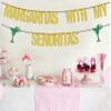 Margaritas with My Seoritas Banner Gold Green Glitter Mexican Fiesta Cinco De Mayo Banner Taco Bar Decorations Funny Loteria Party Decorations Mexican Themed Party Decorations view 4