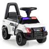 OLAKIDS Ride On Push Police Car, Toddler Foot-to-Floor Sliding Toy with Siren, Steering Wheel, Megaphone, Horn, Headlights, Under Seat Storage, Kids Racer Walking Gift for Boys Girls 1-3 (White) view 1
