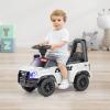 OLAKIDS Ride On Push Police Car, Toddler Foot-to-Floor Sliding Toy with Siren, Steering Wheel, Megaphone, Horn, Headlights, Under Seat Storage, Kids Racer Walking Gift for Boys Girls 1-3 (White) view 2