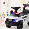 OLAKIDS Ride On Push Police Car, Toddler Foot-to-Floor Sliding Toy with Siren, Steering Wheel, Megaphone, Horn, Headlights, Under Seat Storage, Kids Racer Walking Gift for Boys Girls 1-3 (White) view 4