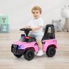 OLAKIDS Ride On Push Police Car, Toddler Foot-to-Floor Sliding Toy with Siren, Steering Wheel, Megaphone, Horn, Headlights, Under Seat Storage, Kids Racer Walking Gift for Boys Girls 1-3 (Pink) view 2