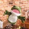 Frog plush hand puppet, about 9.84inch green frog plush animal hand puppet plush toy, Birthday children's parent-child interactive early education toys, Christmas, cute role-playing view 1