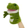 Frog plush hand puppet, about 9.84inch green frog plush animal hand puppet plush toy, Birthday children's parent-child interactive early education toys, Christmas, cute role-playing view 2