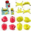 Tiydiygo 6PCS Fruit Fidget Puzzle Cube Toys Set,Simulation Lemon Banana Pear Peach Orange Shape Stress Relief Toys (Fruit) view 3