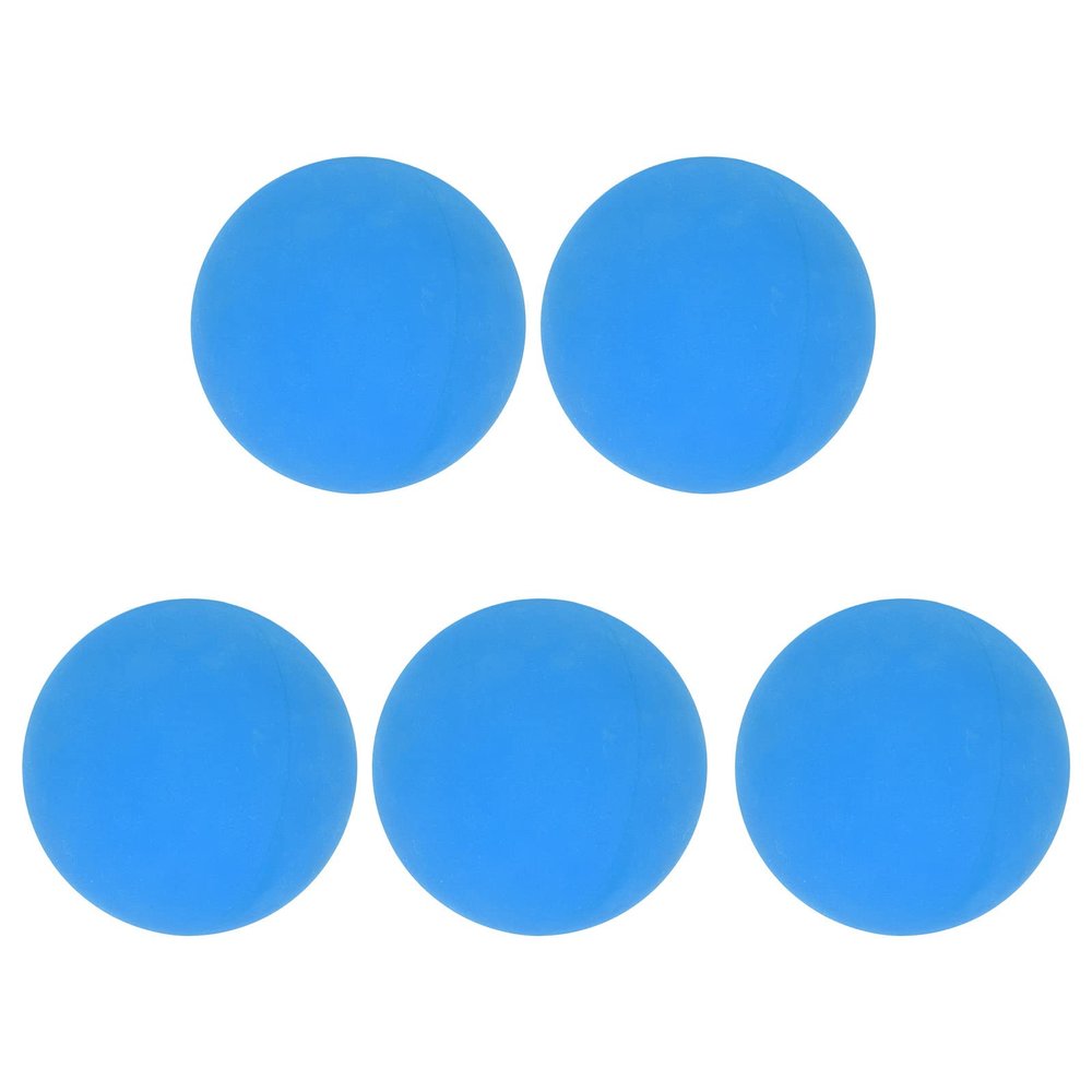Rushbom Bouncy Ball, 6cm 5pcs Rubber Bouncy Ball Portable Hand Exercise Balls Wall Ball for Kids for Swimming Pools Beaches(Blue)