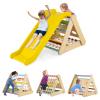 HONEY JOY 4-in-1 Triangle Climber with Ramp, 3-Side Kids Climbing Triangle Ladder with Net Rope & Bars, Wooden Montessori Climbing Toys for Toddlers Daycare, Gym & Playground, Gift for Boys Girls view 1