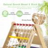 HONEY JOY 4-in-1 Triangle Climber with Ramp, 3-Side Kids Climbing Triangle Ladder with Net Rope & Bars, Wooden Montessori Climbing Toys for Toddlers Daycare, Gym & Playground, Gift for Boys Girls view 4