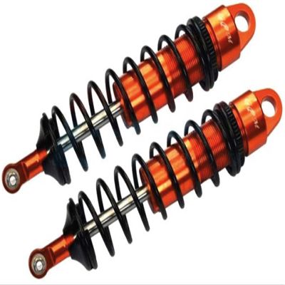 GPM 2Pc Set Upgrades Aluminum 6061-T6 Front Adjustable Spring Dampers 128MM with 6MM Shaft for 1/8 4WD Sledge Monster Truck (95076-4) RC Cars (Orange)