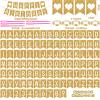 Meanplan 124 Pcs DIY Letter Banner Glitter Customizable Banner Reusable Happy Birthday Party Decor Including 110 Letters and Numbers 5 Rope for Men Women Bunting Shower Birthday Party(Gold) view 2
