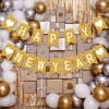 Meanplan 124 Pcs DIY Letter Banner Glitter Customizable Banner Reusable Happy Birthday Party Decor Including 110 Letters and Numbers 5 Rope for Men Women Bunting Shower Birthday Party(Gold) view 3
