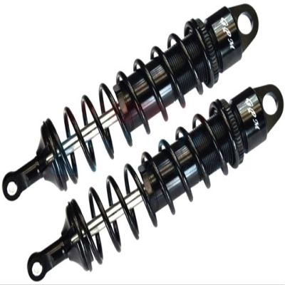 GPM Aluminum 6061-T6 Rear Adjustable Spring Dampers 143Mm with 6Mm Shaft - 2Pc Set for TRAXXAS 1/8 4Wd Sledge Monster Truck-95076-4 (Black)