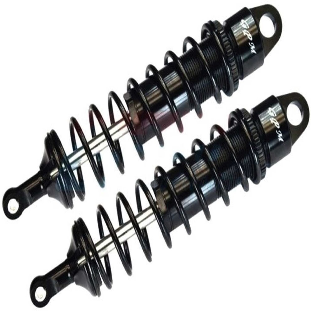 GPM Aluminum 6061-T6 Rear Adjustable Spring Dampers 143Mm with 6Mm Shaft - 2Pc Set for TRAXXAS 1/8 4Wd Sledge Monster Truck-95076-4 (Black)