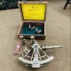 Antique Sextant with Wooden Box Nautical Brass Marine Captain Sextant - Astrolabe Nautical Sextant Maritime Ship Instrument Gift view 4