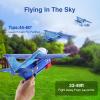 Wesfuner 4 Pack Airplane Launcher Toys, 2 Flight Modes LED Foam Glider Catapult Plane Toy for Boys, Outdoor Flying Toys Birthday Gifts for Boys Girls 4 5 6 7 8 9 10 11 12 Year Old view 3
