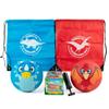 Homotte 2Pcs Dinosaur Rubber Balls for Playground, 8.5 Inch Kickballs Dodge Balls for Kids Age 4-8, 8-12 with Pump and Drawstring Bags(Blue Triceratops+Red Pterosaur) view 4