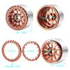 RCLIONS RC 2.2" Beadlock Wheels 35mm Aluminum Rims for AXIAL Wraith RR10 TRX4 1/10th RC Crawler Truck Car (Brown) view 3