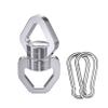 Digtichnny Swivel Hook for Swing, Safety Swing Swivel with 2 Carabiners, Rotational Device Swing Spinner for Web Tree Tire Rope Swing, Aerial Dance, Childrens Swing view 1