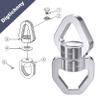 Digtichnny Swivel Hook for Swing, Safety Swing Swivel with 2 Carabiners, Rotational Device Swing Spinner for Web Tree Tire Rope Swing, Aerial Dance, Childrens Swing view 3