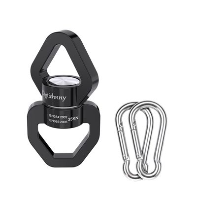 Digtichnny Swivel Hook for Swing, Safety Swing Swivel with 2 Carabiners, Rotational Device Swing Spinner for Web Tree Tire Rope Swing, Aerial Dance, Childrens Swing, Hanging Hammock