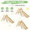 HONEY JOY Triangle Climber with Ramp, Kids Climbing Triangle Ladder for Daycare, Gym & Playground, Wooden Montessori Climbing Toys for Toddlers, Gift for Boys Girls view 3
