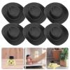 jojofuny 20 Pcs Plastic Mini Hat, Cute Mini Western Hats, Mini Hats DIY Craft for Dollhouse Decorations Miniature Doll Hats Doll Dress Up Party Accessories(Black) view 2