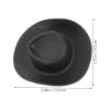 jojofuny 20 Pcs Plastic Mini Hat, Cute Mini Western Hats, Mini Hats DIY Craft for Dollhouse Decorations Miniature Doll Hats Doll Dress Up Party Accessories(Black) view 4