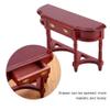 LIZEALUCKY Miniature Wood Side Table Dollhouse Tea Table Half Round Table Model 1: 12 Scale Miniature Accessories for DIY Dollhouse Furniture view 4