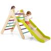 HONEY JOY Triangle Climber with Ramp, Kids Climbing Triangle Ladder for Daycare, Gym & Playground, Wooden Montessori Climbing Toys for Toddlers, Gift for Boys Girls view 1