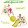 HONEY JOY Triangle Climber with Ramp, Kids Climbing Triangle Ladder for Daycare, Gym & Playground, Wooden Montessori Climbing Toys for Toddlers, Gift for Boys Girls view 2