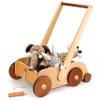 Woodtoe Wooden Baby Walker, Adjustable Speed Anti-Rollover Push Walker Toy for Babies Learning to Walk, Natural Wood Toddler Push and Pull Toys Wagon Christmas Toy for Boy Girl 12 3, 1st Birthday Gift view 1