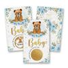 50 Woodland Bear Scratch Off Game, Blue Bear Rose Lucky Draw CardParty Activities, Decorations, and Supplies- It's a Boy view 1