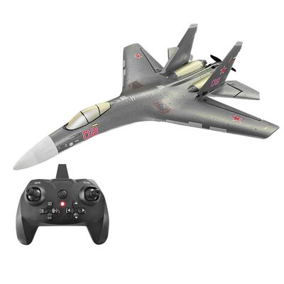 QIYHBVR RC Airplane 4CH 2.4GHz Remote Control Warplane Plane Dual Motor with Xpilot Stabilization System Fixed Wing LED Night Flight Stunt RC Fighter for Beginners Trainer Gift