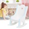 1pcs Doll House Wooden Chairs 1:12 Christmas Dollhouse Model Chairs Mini Dollhouse Wooden Rocking Chairs for Dollhouse Accessories Furniture Decoration,White view 2