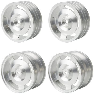 HobbyMarking RC Car Aluminum Front/Rear Wheels Hub Rims for Tamiya DT-02 DT-03 Chassis 1/10 Off-Road Buggy Car Upgrades Parts