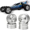 HobbyMarking RC Car Aluminum Front/Rear Wheels Hub Rims for Tamiya DT-02 DT-03 Chassis 1/10 Off-Road Buggy Car Upgrades Parts view 2