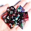 Mini Planet Sharp Edge DND Polyhedral 7Pcs Dungeons and Dragons Handmade Dice Set view 3