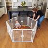 Toddleroo by North States - Superyard Baby Play Yard: Freestanding 6-Panel Baby Playpen - Indoor or Outdoor Use - Made in USA - Encloses Up to 18.5 Square Feet - 26 Inches Tall - Light Gray view 1