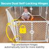 Toddleroo by North States - Superyard Baby Play Yard: Freestanding 6-Panel Baby Playpen - Indoor or Outdoor Use - Made in USA - Encloses Up to 18.5 Square Feet - 26 Inches Tall - Light Gray view 2