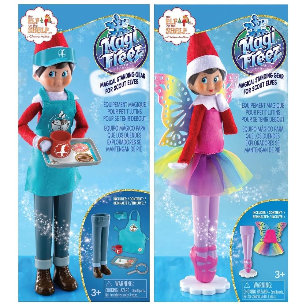 The Elf on the Shelf Magi-Freez: Rainbow Snow Pixie and Cocoa to Go Outfits Accessories [Multi-Piece Bundle] - Scout Elves Sold Separately
