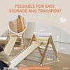 Avenlur Olive 3 in 1 Foldable Triangle Ladder and Slide - Montessori Climbing Set - Indoor Wood Climbing Gym for Children Ages 1 to 6 Years - Baby Climbing Triangle (Colorful, Large) view 2