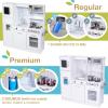 Lil' Jumbl Kids Kitchen Set, Pretend Wooden Play Kitchen, Battery Operated Icemaker, Burners, Faucet & Microwave Makes Realistic Sound & Light, Pots & Pan Included - White view 2