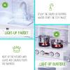 Lil' Jumbl Kids Kitchen Set, Pretend Wooden Play Kitchen, Battery Operated Icemaker, Burners, Faucet & Microwave Makes Realistic Sound & Light, Pots & Pan Included - White view 4